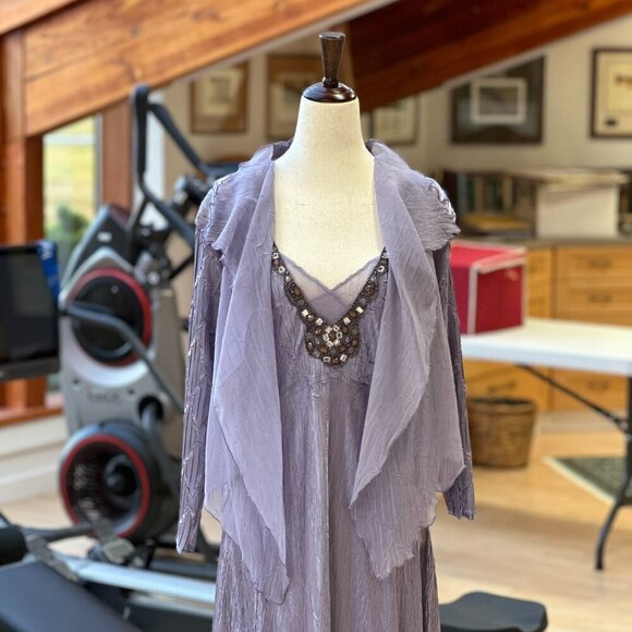 Kamarov Dress with Jacket Midi NWOT Embelished Purple - Picture 5 of 15